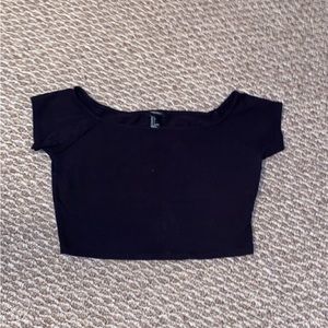 Black crop top